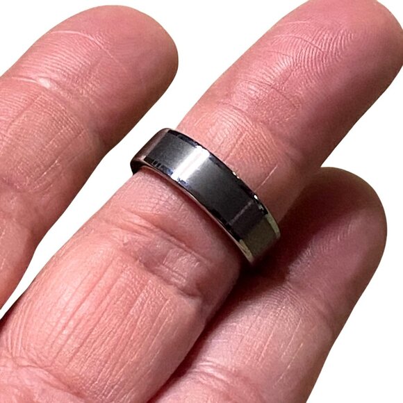 Tungsten Size 6 Mens Gunmetal Gray Wedding Band - Picture 3 of 6